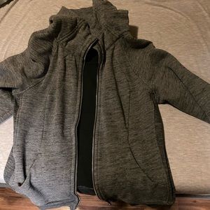Lululemon Scuba Hoodie size 12 dark gray/black
